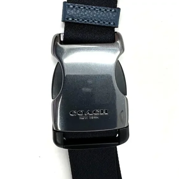 Coach Elias Belt Bag Denim Blue Suede Leather CL946 - Picture 7 of 9